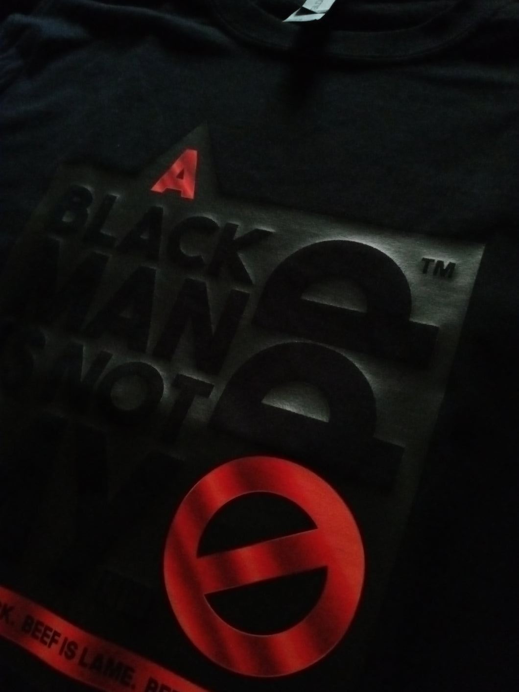 A BLACK MAN IS NOT MY OPP Blk/Blk/Red Tee